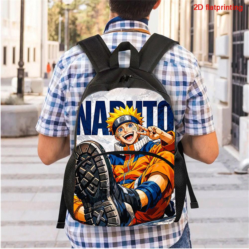 Рюкзак-мочила для детей из аниме NARUTO, с регулируемым плечевым ремнем и передним карманом, легкий и прочный, для мальчиков и девочек в возрасте 6-10 лет