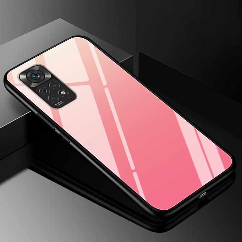 Чехол-бампер из градиентного закаленного стекла для Xiaomi Redmi Note 11 Pro Plus 11pro+ 12 11E 10 8 9 Pro 11s 9t 8T 10s 9s Защитное стекло