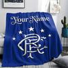 1PC Custom Name Rangers F.C Patterned Flannel Blanket Suitable For All Seasons for Home Decor Warmth and Comfort Gifts Holiday Present -HE180