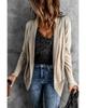 Super Soft Khaki Long Sleeve Open Cardigan
