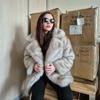 Autumn And Winter Thickened Dyed Pointed Fox Fur Jacket Lazy Wind Fluffy Plush Coat Suit Collar Imitation Fur Jacket