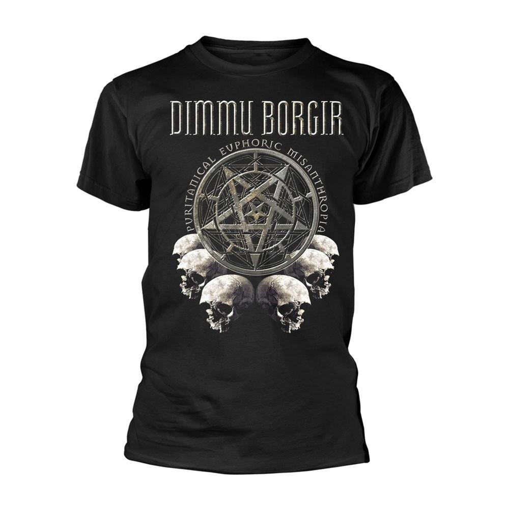 Men's Dimmu Borgir Puritanical Euphoric Misanthropia (skulls) T-shirt X-Large