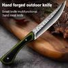Stainless Steel Hand Fruit Knife Forged Color Wood Thickened Mongolian Mutton Beef Knife Portable High Hardness Sharp Hand Knife with Cover