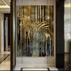 Golden Zebra Abstract Canvas Paintings On the Wall Art Fashion Luxury Art Posters and Prints Animals Home Decor Pictures Cuadros