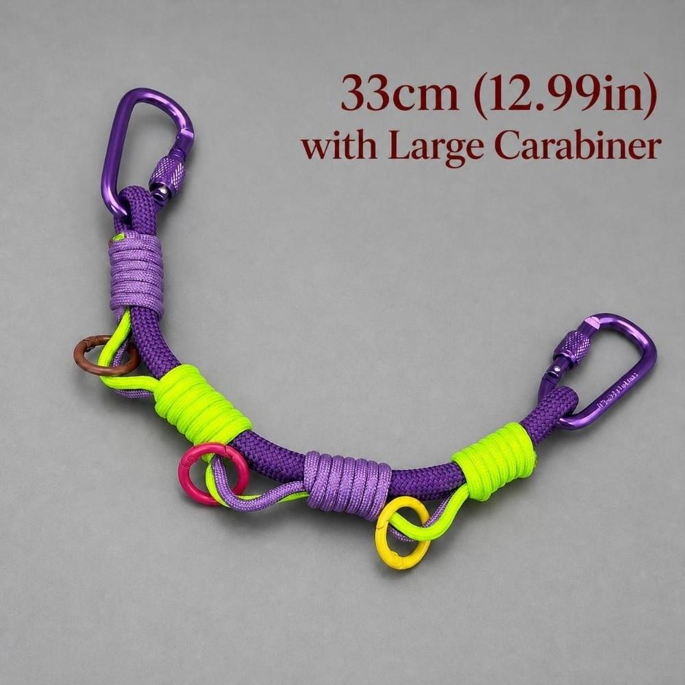 Colorful Backpack Extension Strap Portable Carabiner Rope Hanger Hiking Camping
