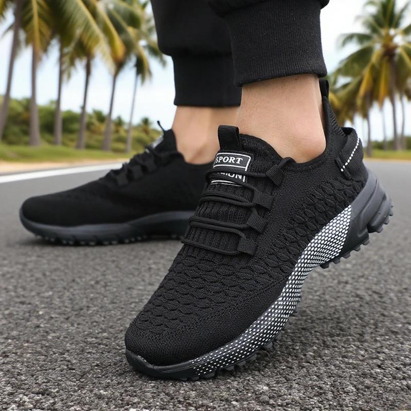 Running Shoes For Men Breathable Outdoor Lightweight Sneakers Man Designer Mesh Sneaker Lace-Up Male Athletic Training Footwear