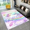 3D Cartoon Unicorn Animal Area Rug,Carpet Rug for Living Room Children's Bedroom Sofa Doormat Decor,Kids Play Non-slip Floor Mat