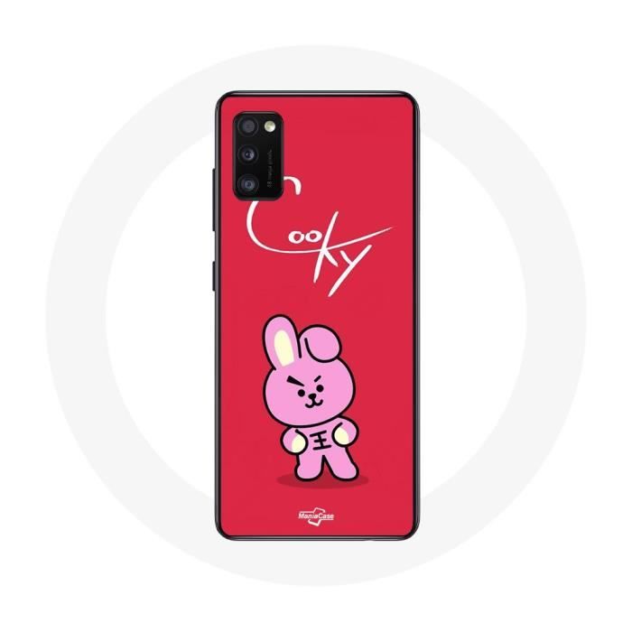 Case for Samsung Galaxy A41 BTS Bangtan Boys BT21 Cooky Red Background