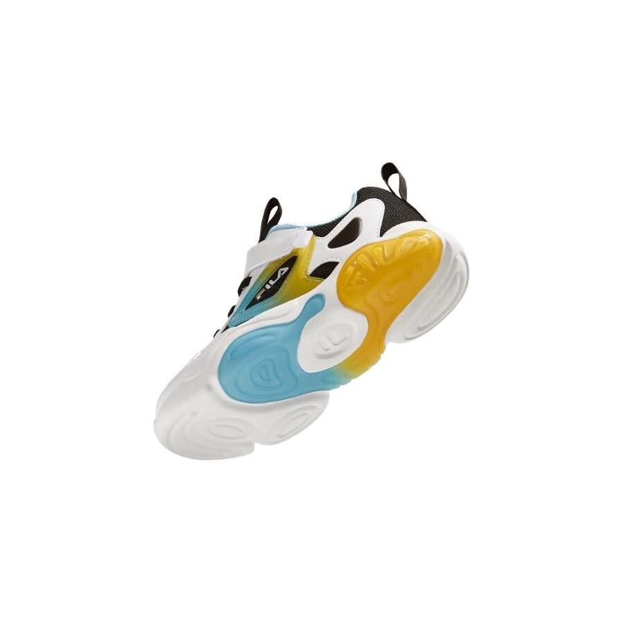 (PS) FILA Athletic Training Sneakers 'White Black Blue' Kids' K14B341604FBW