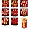 12Pcs Hot-stamped Spring Festive Lucky Money Bag Frosted Red Packet HongBao  Year of The Snake