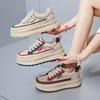 2025 Summer Little White Shoes New Korean Version Ins Female Students Thick Sole Heightening Mesh Breathable Casual Shoes Female XW521