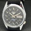 REFURBISHED SEIKO 5 AUTOMATIC MENS WATCH JAPAN MADE BLACK DIAL CUSTOM A440129-2 QV90-a440129