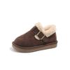 Girls Winter Fuzzy Lined Chunky Sole Loafer Boots Warm Ankle Snow Kids