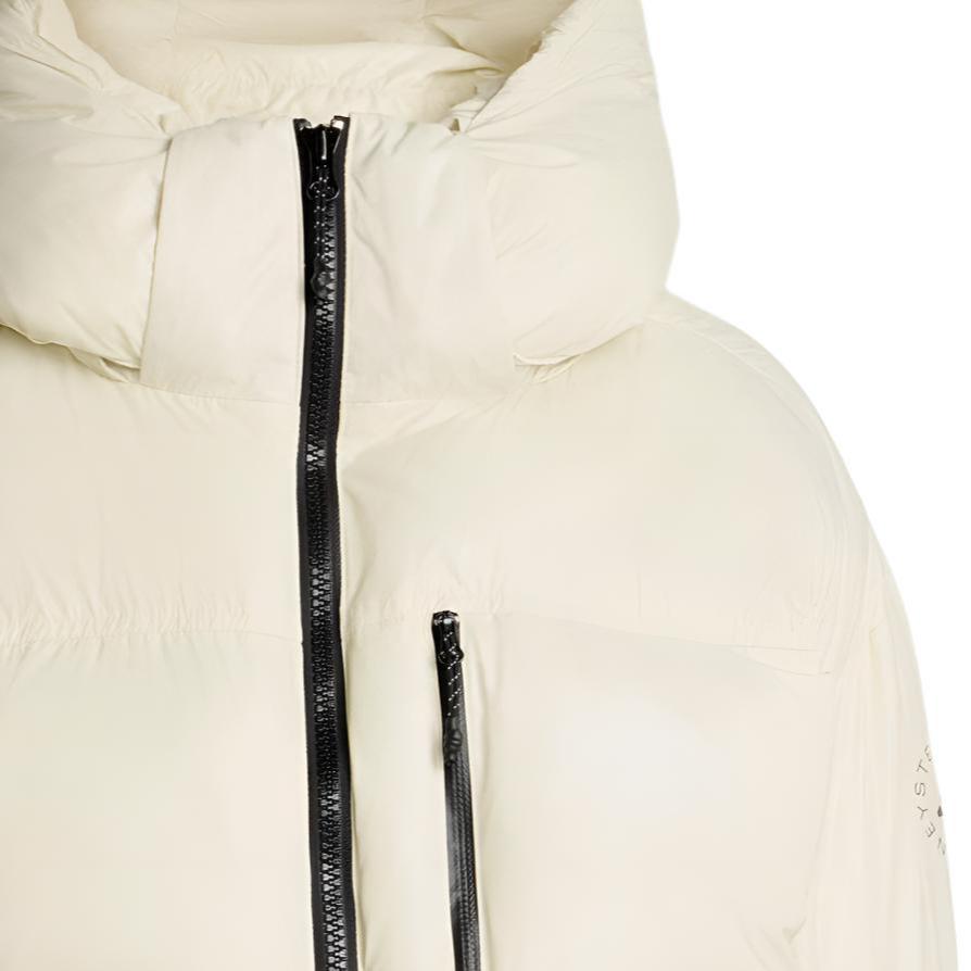 adidas Stella McCartney FW25 Утепленная зимняя куртка со съемным капюшоном, свободного кроя, с длинными рукавами, хлопковая, женская куртка JV8548