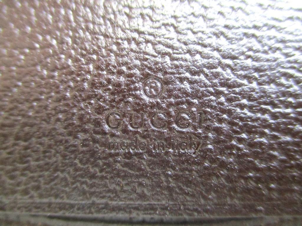 Authentic GUCCI GG Beige Canvas Brown Leather 6 Pics Key Chain #a539  Refurbished