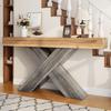 Console Table with X-Shaped Legs, Narrow Console Table, Wood Look, Chipboard, for Hallway and Living Room, Side Table