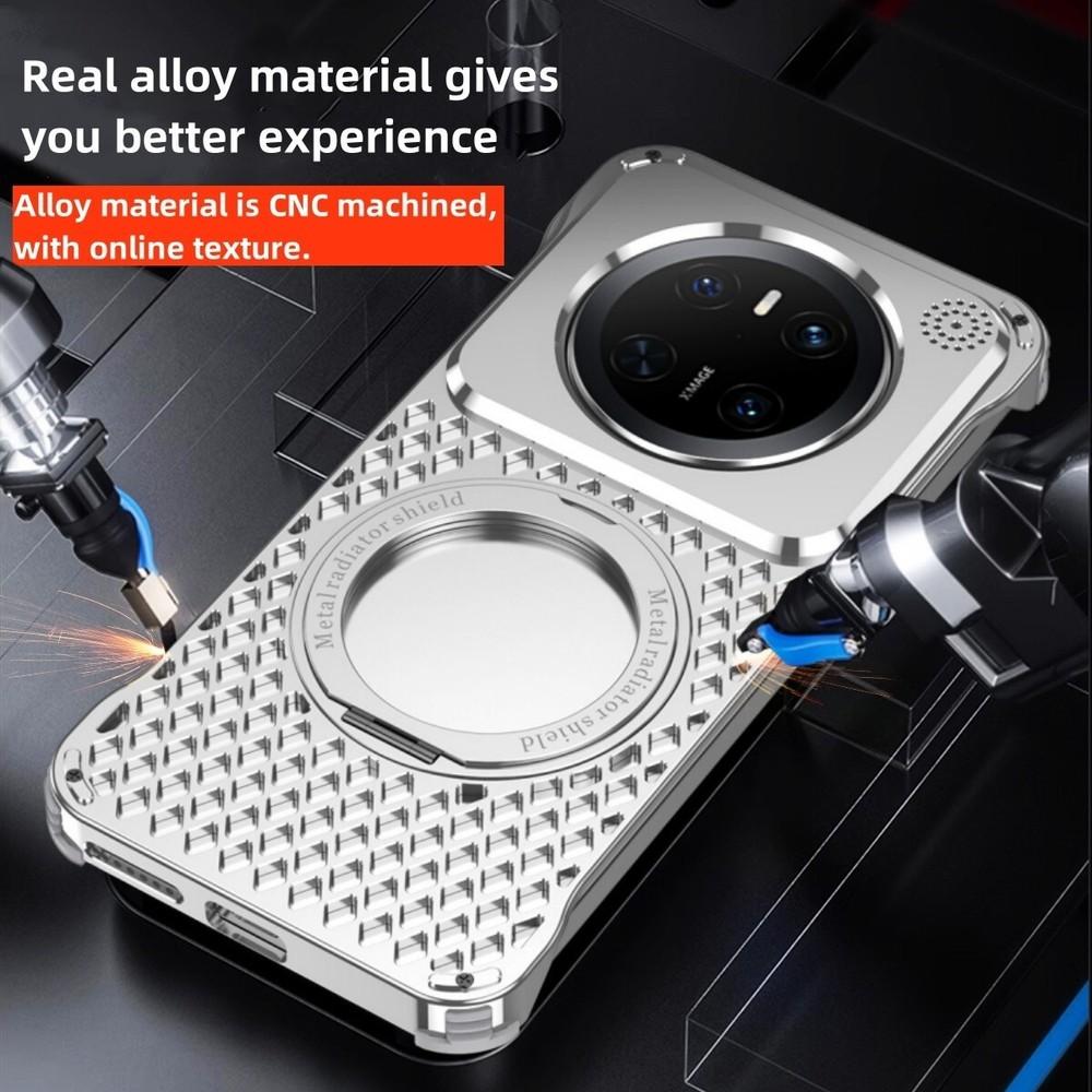For Huawei Mate 70 60 Pro Aroma diffuser Case With Magnetic Stand Heat Dissipation Aluminum Shield Cover Built-in fragrance pad