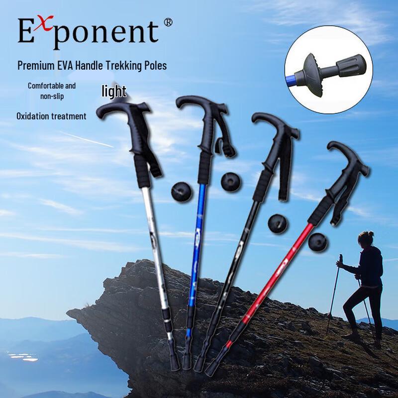 TANERDD Abuda 3-Section Aluminum T-Handle Trekking Pole