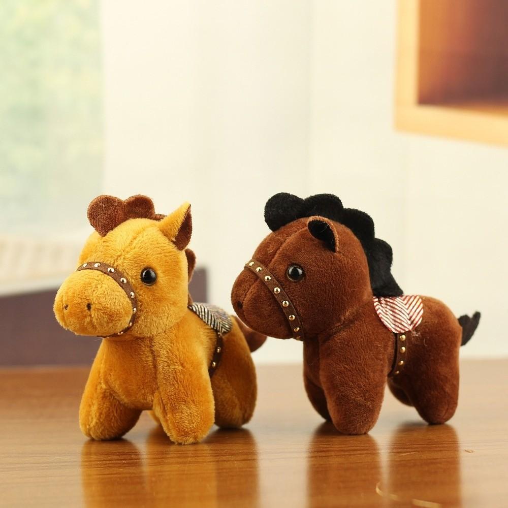 Mascot Doll Pony Pendant Cartoon Zodiac Pony Figurine Stuffed Animal Keyring Car Decoration