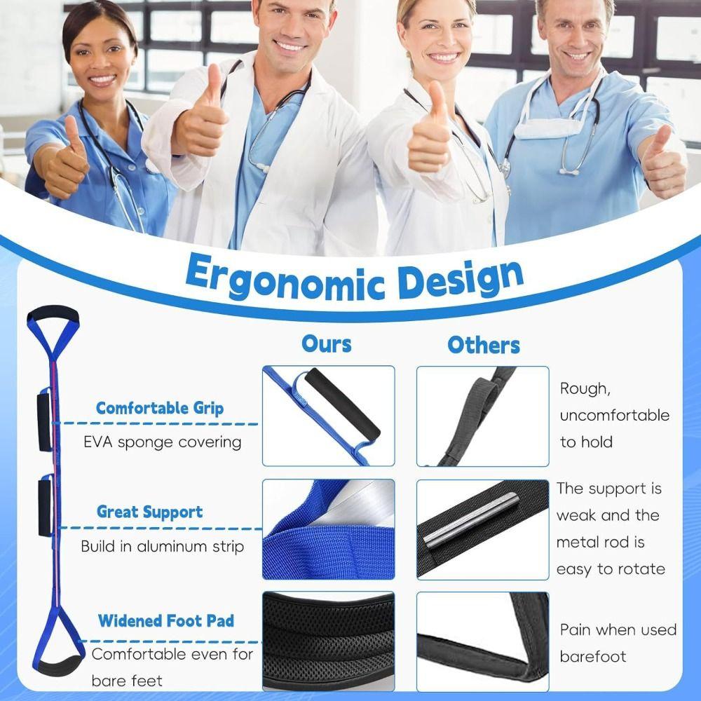 Черный цвет длинный ремень для подъема ног нейлоновый жесткий ремень для подъема ног вспомогательные средства для передвижения инструмент