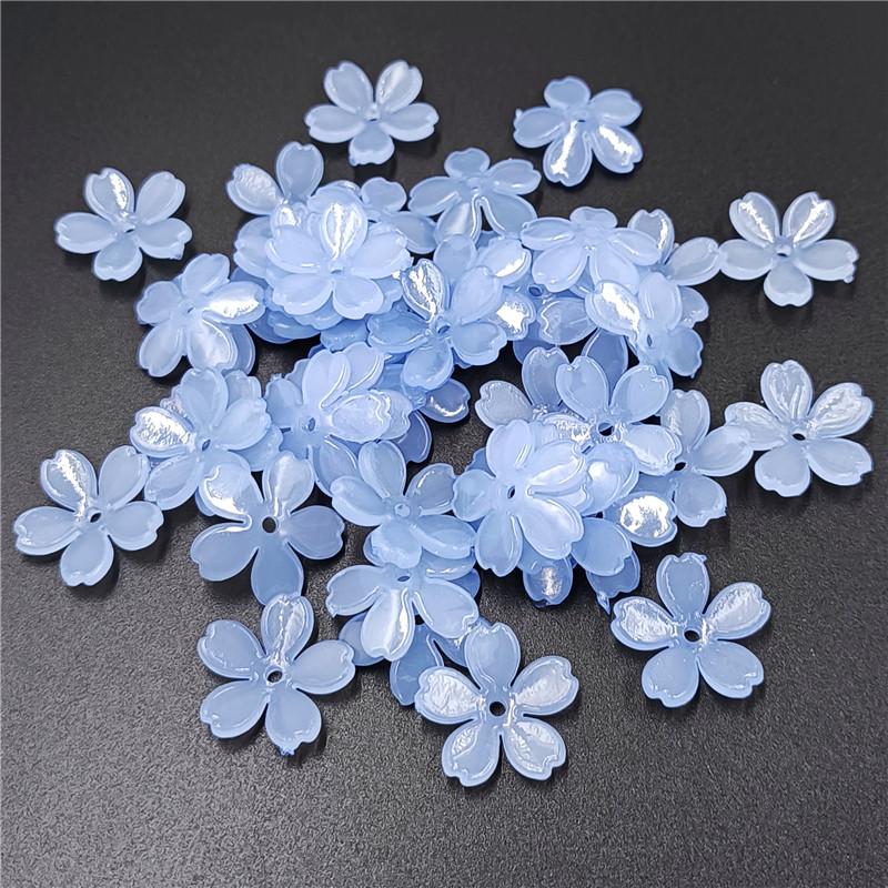 Accessories Receptacle 5 Petals Flower Jelly Color 20pcs DIY Handmade Material Jewelry Fashion Hair Accessories Making Jewelry Accessory