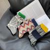 Носки с граффити для женщин, осенние ретро объемные носки до середины икры, уникальные и модные носки с цветовым контрастом для женщин