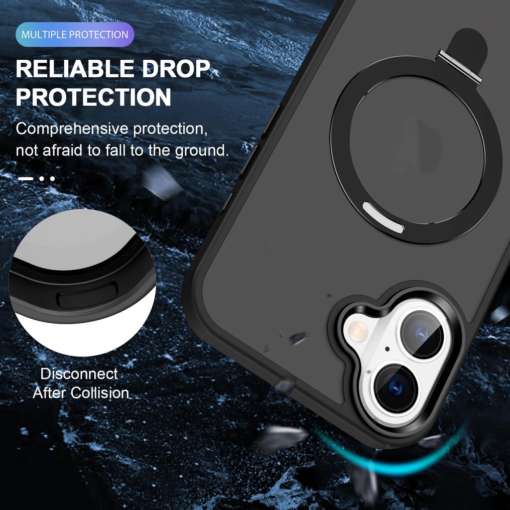 For iPhone 16 Plus Case Kickstand Back Phone Cover Compatible with MagSafe