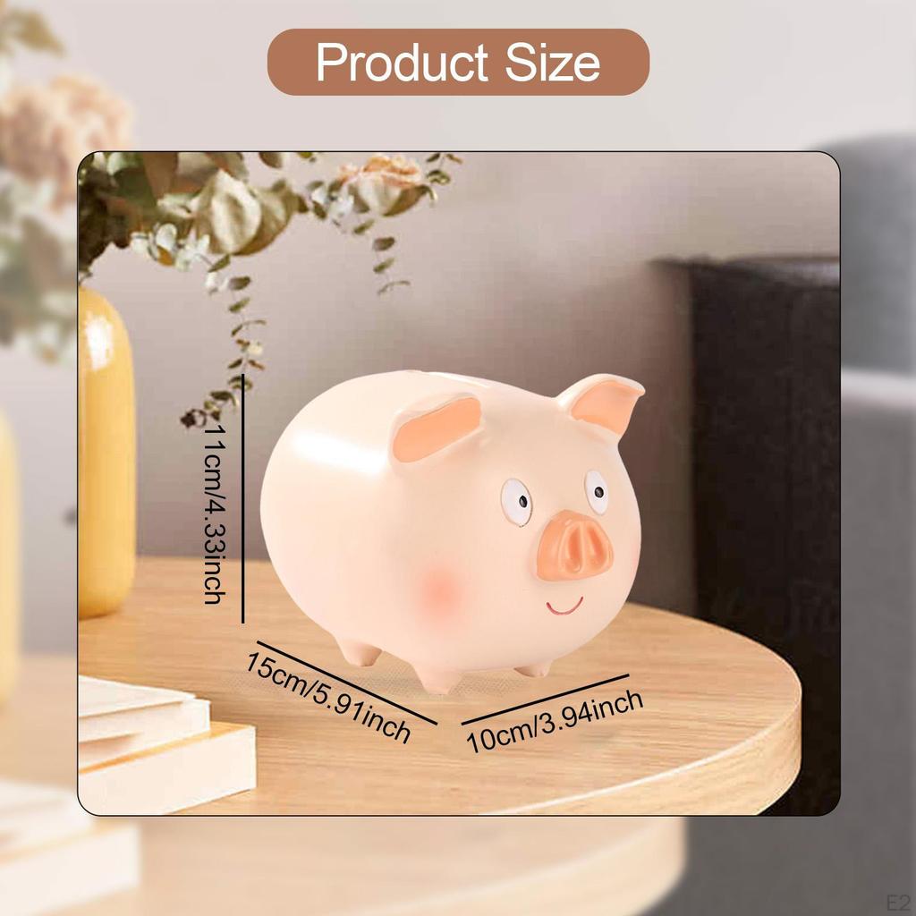 Piggy Bank Money Saving Box Table Centerpiece Animal Decoration Pig Statue for Office Living Room