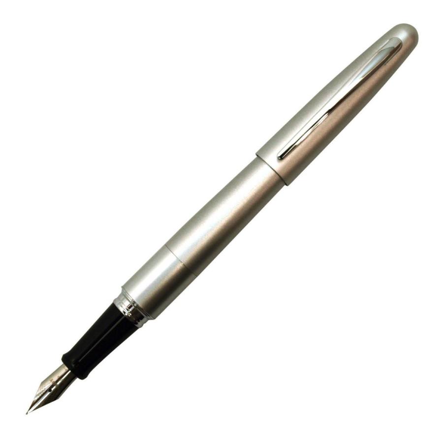 Pilot Cocoon Fountain Pen Silver Medium Nib FCO-3SR-S-M with Converter