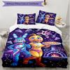 3 stk. Dynebetræk Sæt (1*Dynebetræk + 2*Pudebetræk, Uden Fyld), Five Nights at Freddy's Print Blødt Helårs Sengetøjsæt, Hjemme Soveværelse Indretning Gave