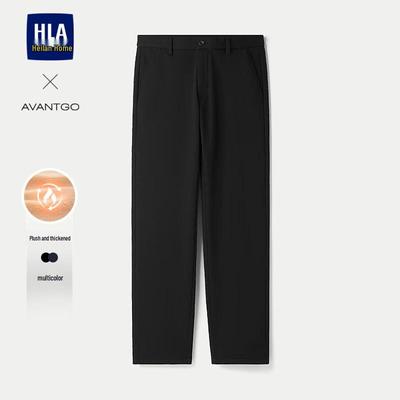 Мужские легкие деловые повседневные плюшевые теплые брюки HLA