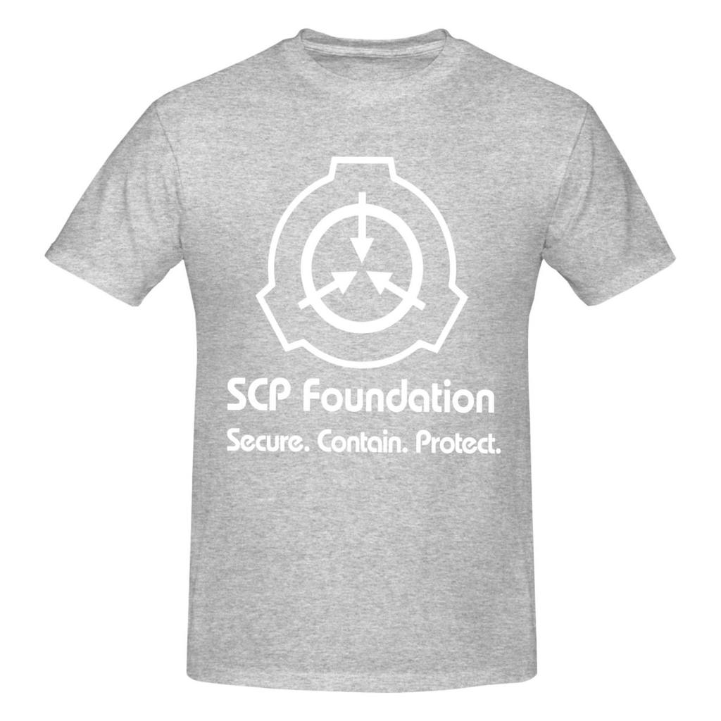 Унисекс забавная футболка SCP Foundation Streetwear Хлопковая с круглым вырезом Унисекс футболка