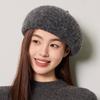 Cashmere Beret Women's Autumn Winter Warm Knitted Hat Painter's Hat