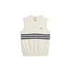 Originals X Human Made Heart Embroidered Logo V-Neck Striped Knit Vest Men Tops White GM4631