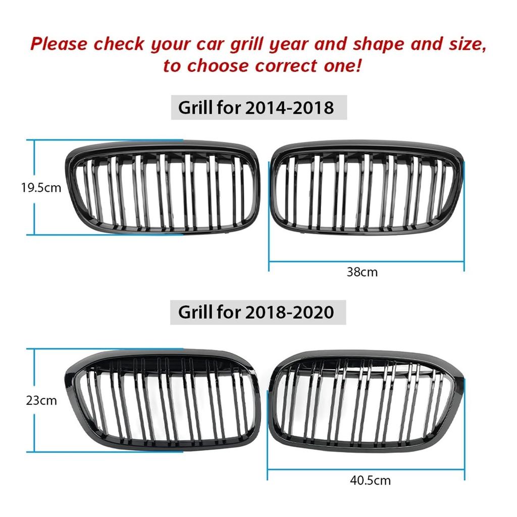 Car Front Mesh Grille Racing Grille Compatible with BMW 2 Series F45 F46 Tourer