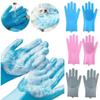 2Pair Dishwashing Cleaning Gloves Silicone Rubber Sponge Glove Household Scrubber Kitchen Clean Tools Dropshipping Kitchen Tool