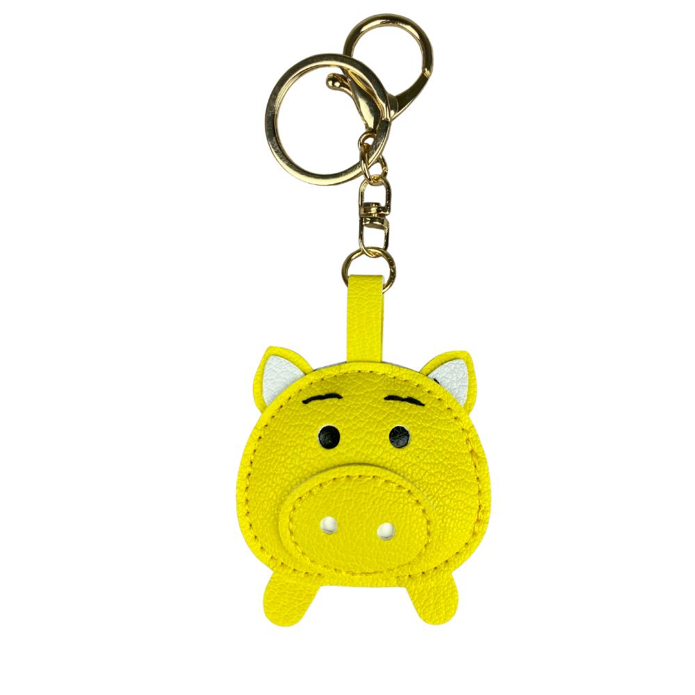Bag Charm Adorable Leather Pig -5 Cute Colors, Charming Mini Figure for Daily Joy-PU Leather-Perfect For Backpack/Purse