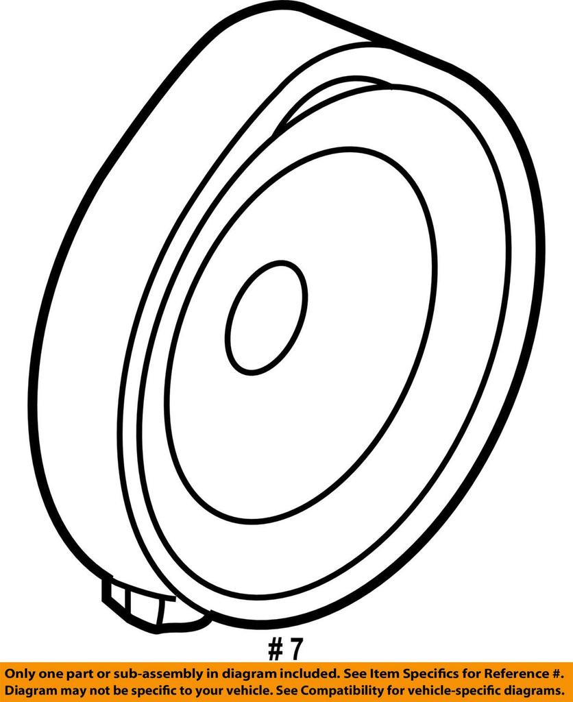 Genuine Honda Speaker Assembly for Part Number Inspire, 39120-TA0-A01