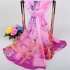 Breathable Shawl Silk Flower Print Scarf High Quality Muslim Headband  Women