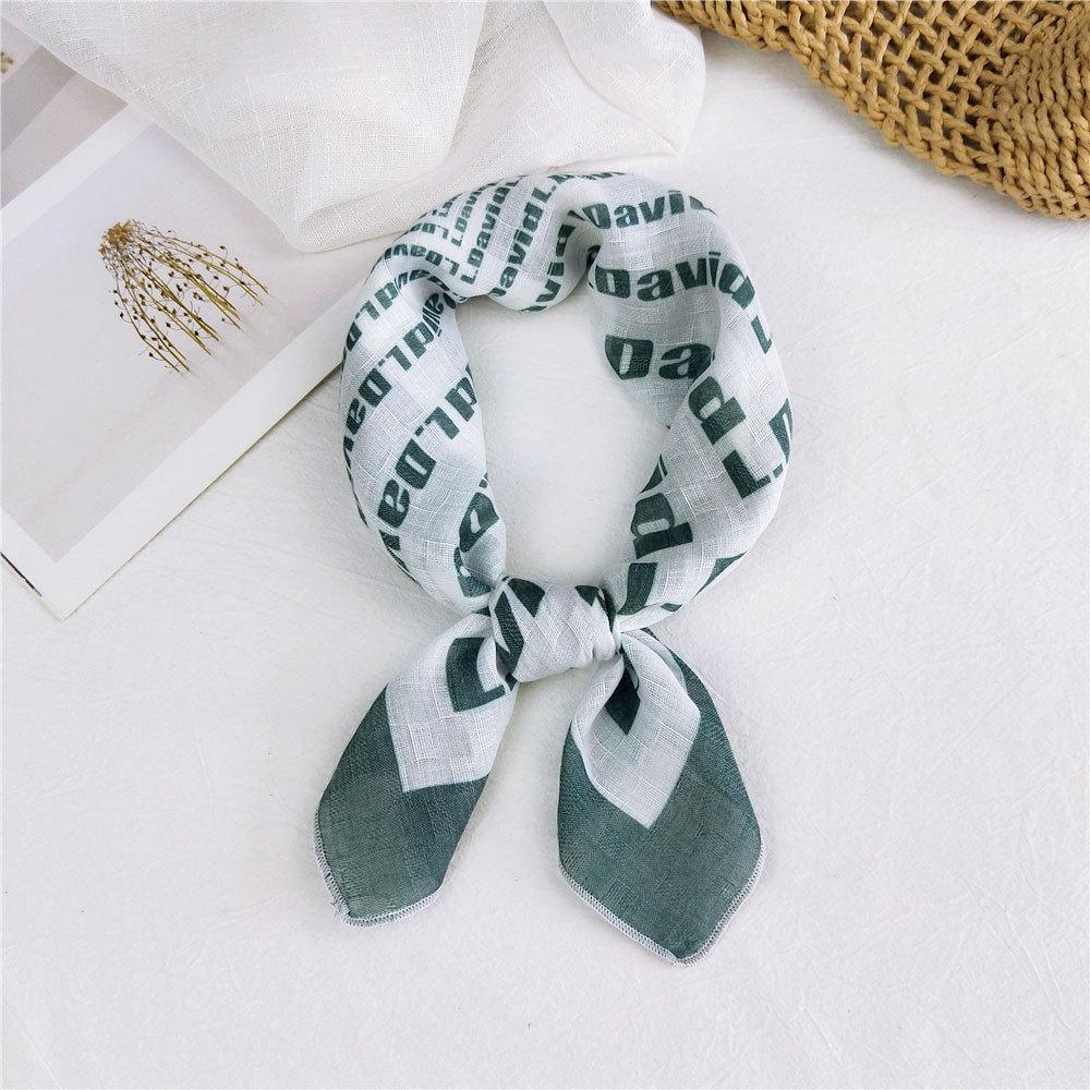 Decorative Simple Texture Silk Scarf Women'S New Style Spring And Autumn Summer Fashion Versatile Headscarf Work Scarf