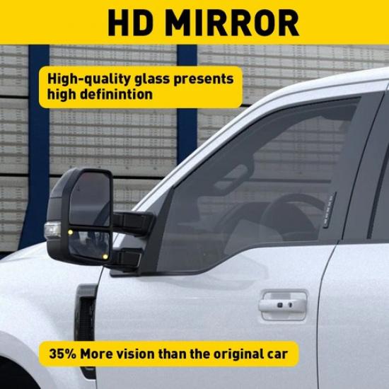 For 2015- F150 F250 F350 F450 F550 Mirror Tow Glass Lower Heated Driver EOA