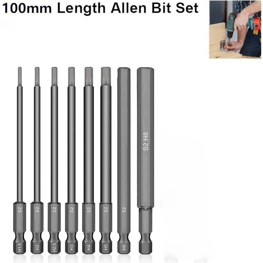 8PCS 1.5mm-8mm Screwdriver Set Practical Allen Wrench Screwdriver Socket Bit  Hand Tool