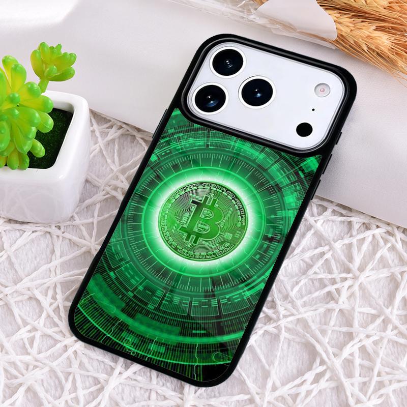 Чехол для телефона Bitcoin BTC для iPhone 17 Air 16 15 11 12 14 13 Pro Max Ударопрочный чехол