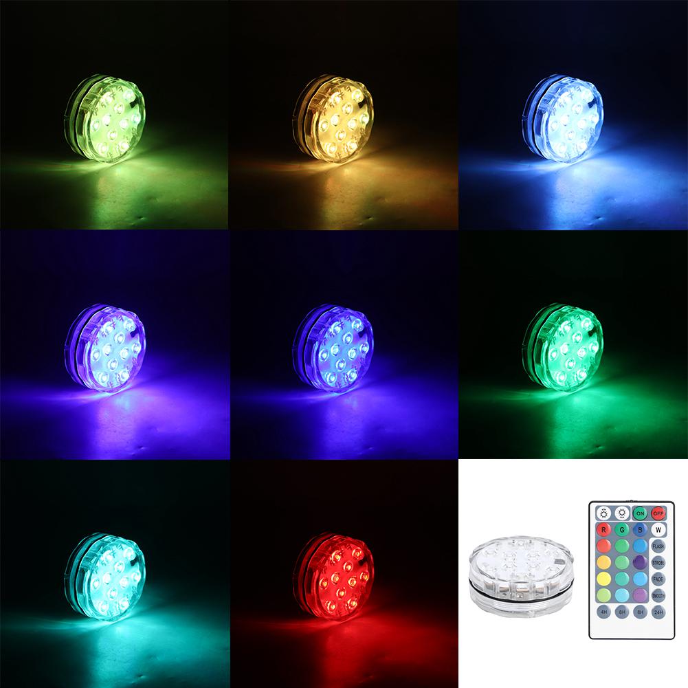 Водонепроницаемый 10LED RGB подводный светильник для бассейна с дистанционным управлением