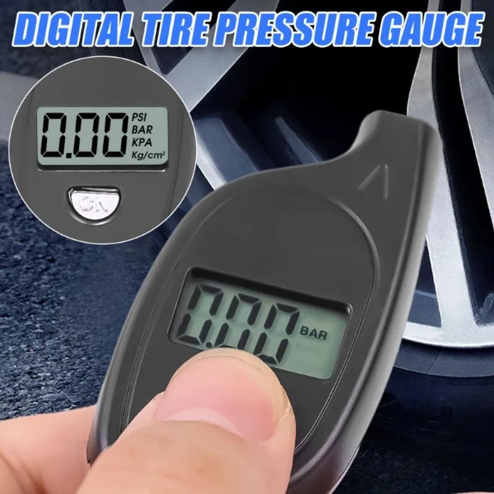 LCD Display Tire Pressure Meter Keychain Style Car Tire Pressure Meter  Auto Motorcycle