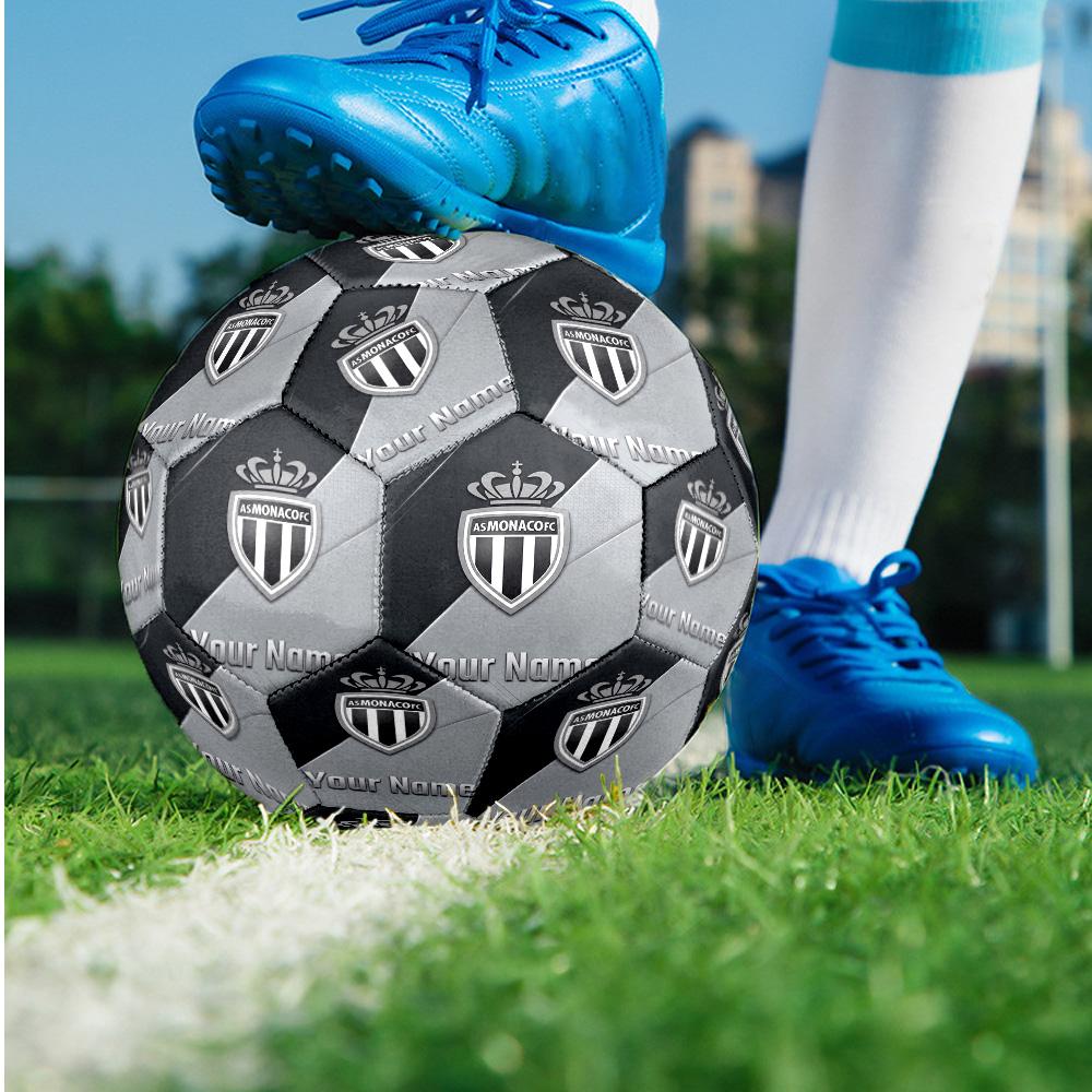 Monaco FC Fashion Size 5 Football Wearproof Non‑Slip Soccer Ball For Sports Training Entertainment Use