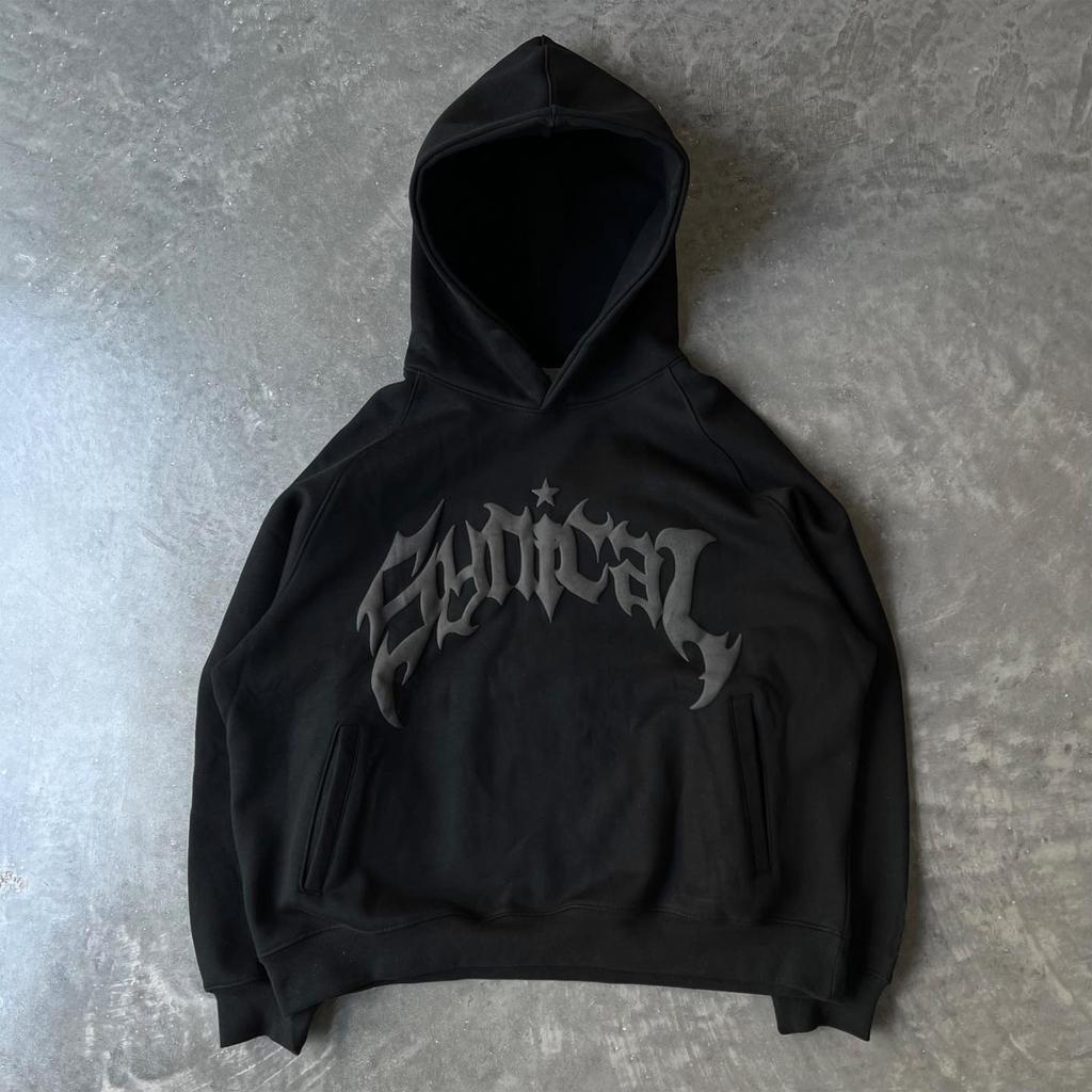 Унисекс худи с принтом букв, мужская одежда Харадзюку, худи оверсайз с длинным рукавом, повседневный винтажный топ Y2k, хип-хоп толстовки, пальто