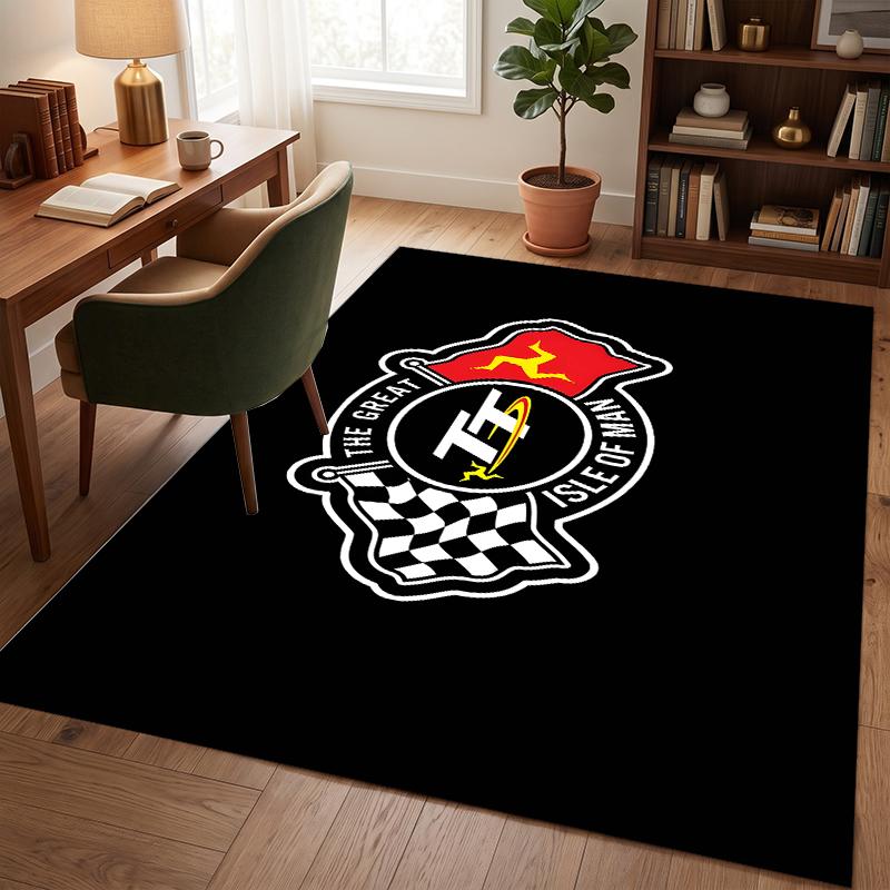 Isle Of Man Tt (1) Office Rug Elegant Floor Rug for Office Living Room Bedroom and Indoor Home Spaces