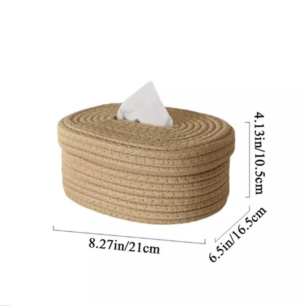Rectangle Pumping Paper Box Cotton Rope Tissue Holder New Tissue Bag