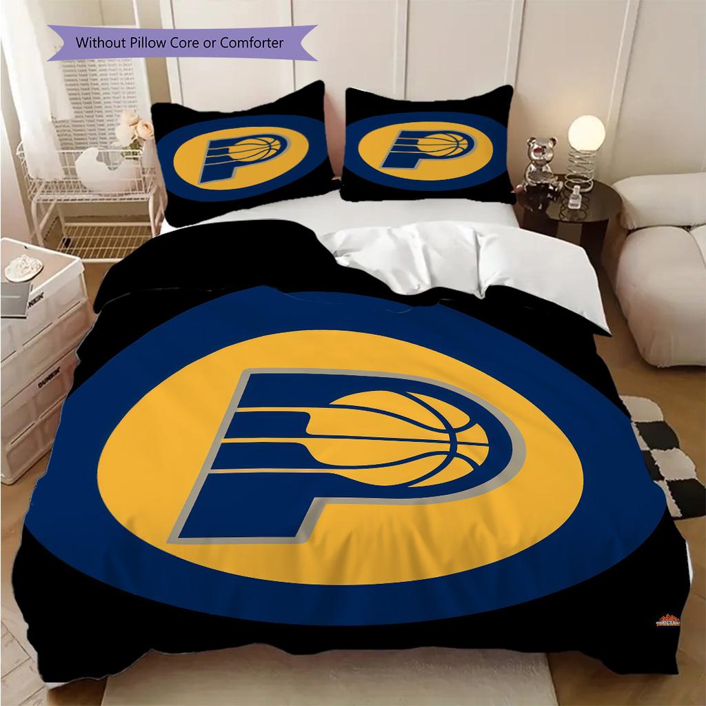 Indiana Pacers Basketball Spirit Three-piece set(1 * duvet cover + 2 * pillowcase, without core) Bedding set Christmas birthday gift